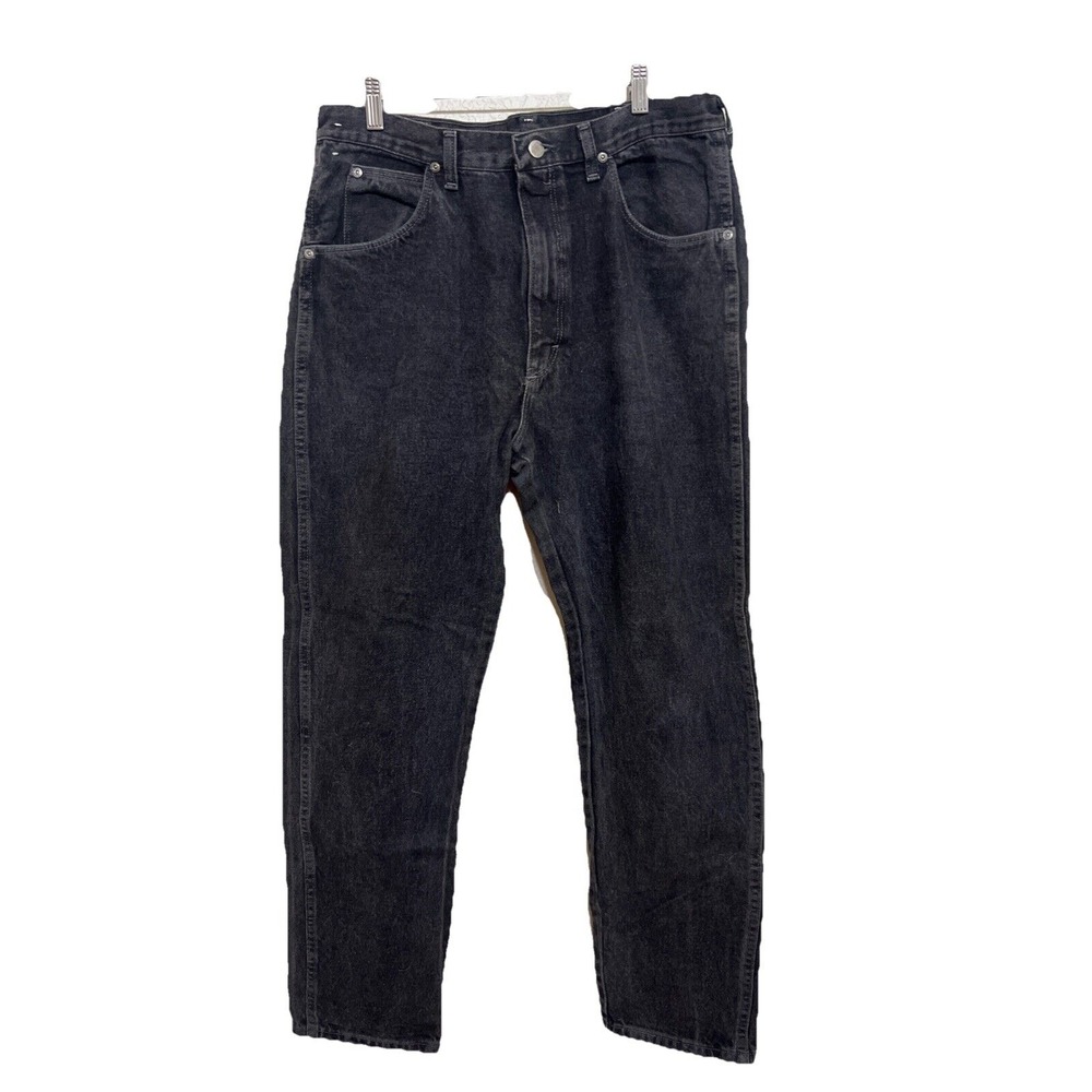 VTG Black Wrangler Jeans Men's Cowboy‎ Cut Denim USA Made 36x32 70's  RARE